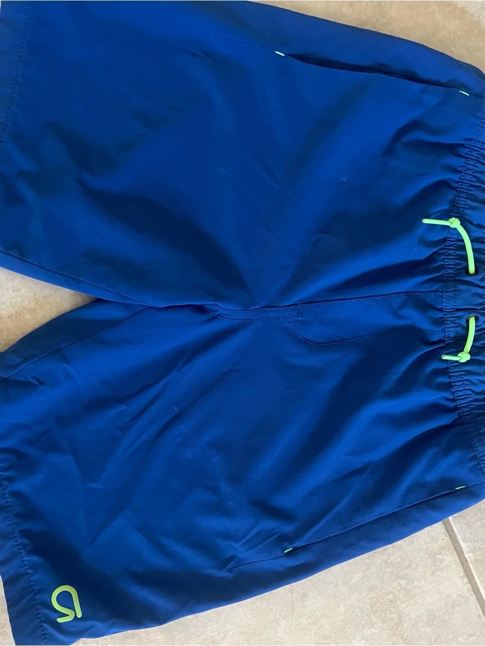 (Lot Of 2) GAP Kids Boys Sz M Swim Tech PO Trunks BLUE & CAMOUFLAGE